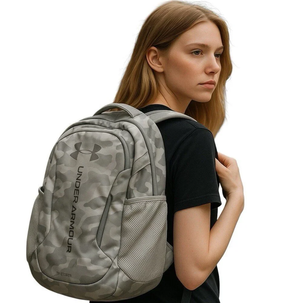 Under Armour Hustle 6.0 Gray/Silver Backpack/NWT